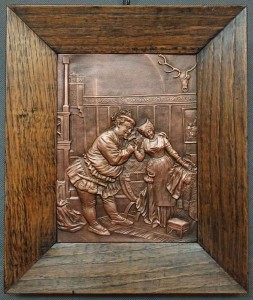 W myśliwskim dworku⭐ Przedwojenna dekoracyjna płaskorzeźba