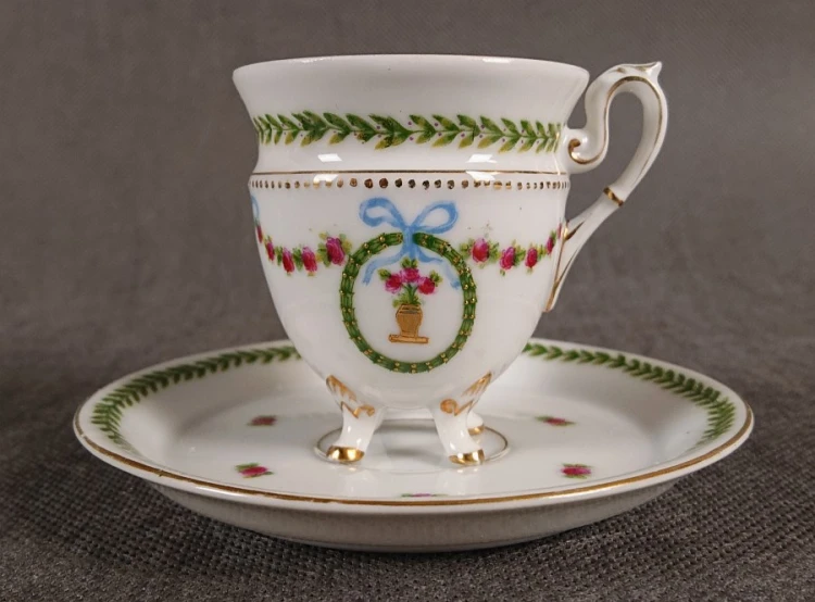 Ręcznie malowany zestaw do espresso - Kolekcjonerska porcelana