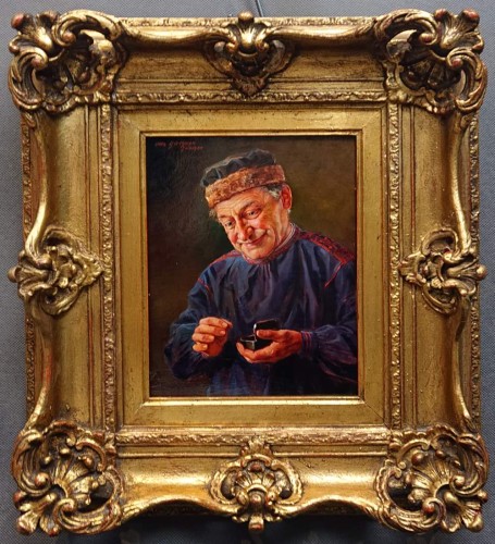 Dziadziuś z tabaką | Portret olejny autorstwa Otto Kirchnera