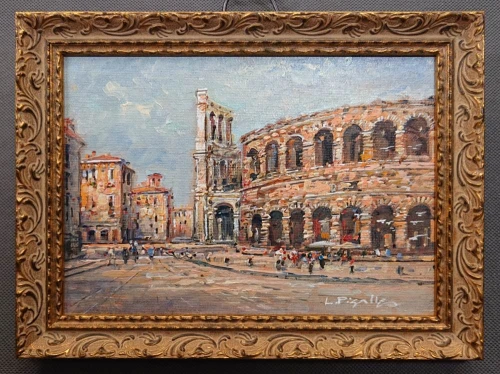 Włoskie słońce w Twoim domu: "Verona" Luigi Pigalle – Olej na płótnie.