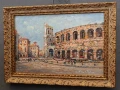 Detal obrazu przedstawiający rzymski amfiteatr (Arenę).