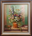 Wspaniała Martwa Natura | Olej na Płótnie w Złotej Ramie - Helmuth Andreas Volkwein (1920-2004) 