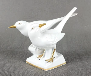 Gerold Porzellan Bavaria – Para Jaskółek | Długie Ogony | Złocenia | Model 5333