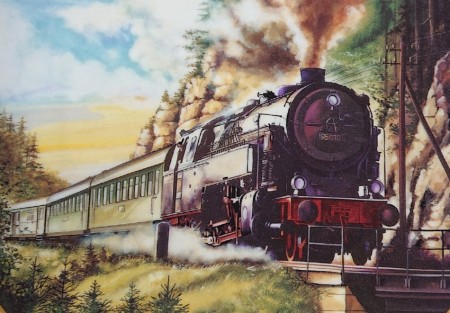 Talerz Kolekcjonerski „Die Baureihe 95” – Kolejowa Potęga w Górach.JPG