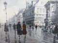 Zbliżenie na sztafaż namalowany na obrazie Monumentalna Panorama na Opéra Garni