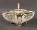 Przedwojenna bombonierka Weimar Marita złocona porcelana niemiecka