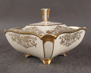Przedwojenna Bombonierka Weimar Marita | Luksusowa Porcelana Turyńska