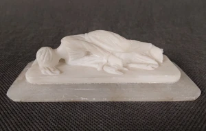 Alabastrowa Rzeźba Święta Cecylia | Miniatura Dzieła Maderno | Kamień Naturalny | Połowa XX w.