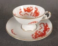 Filiżanka do espresso ze spodkiem Czerwony Smok Meissen PGH