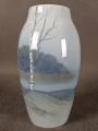 Skandynawski wazon Bing and Grondahl wysokość 24,5 cm malarstwo podszkliwne