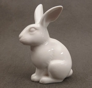 Figurka Zając KPM Berlin | Porcelana Śnieżnobiała Vintage