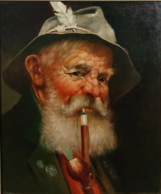 Portret górala ujęty w kadrze bez dolnego pasma ramy, prezentujący głębię kolorytu twarzy
