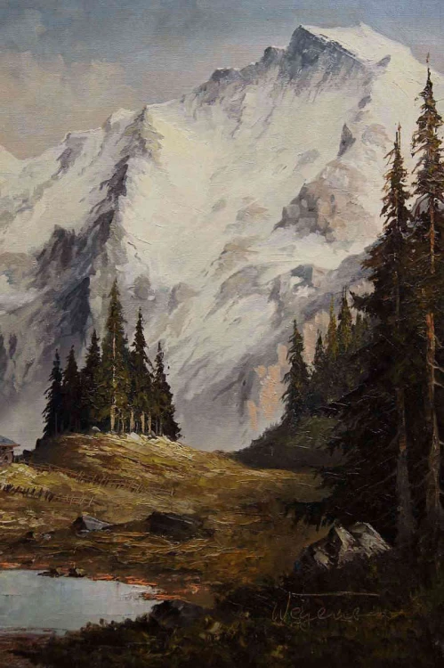 Georg Wegener Triada szczytów Eiger Monch Jungfrau