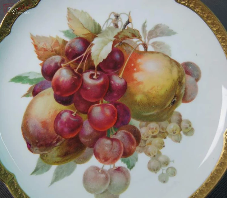 Rosenthal porcelana talerz deserowy z owocami 2