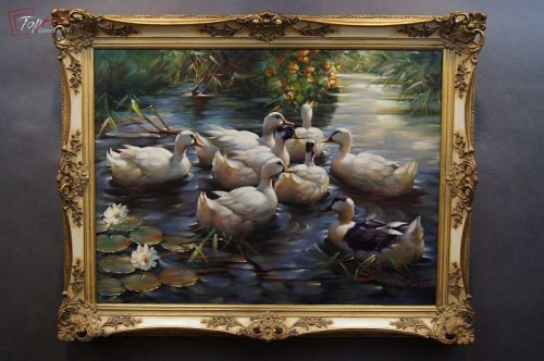 Obraz Mega Rarytas Kaczki w szuwarach Gerhard Merfort * 1927