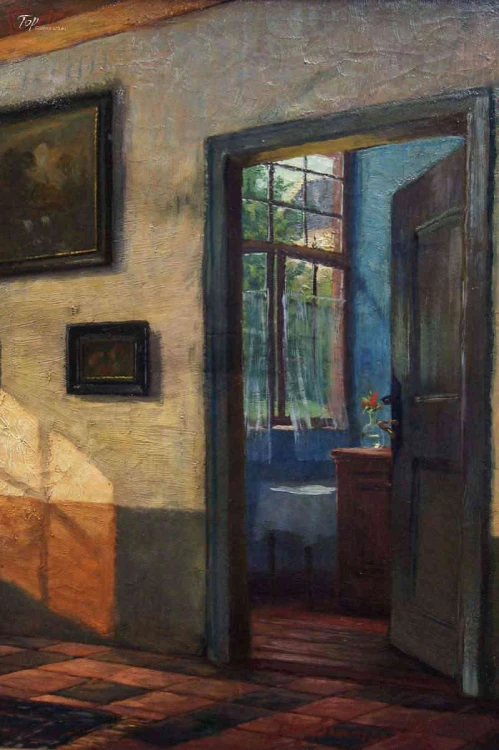 Stary obraz Męski Dyskurs JÖRG SOMMER ur1881 r