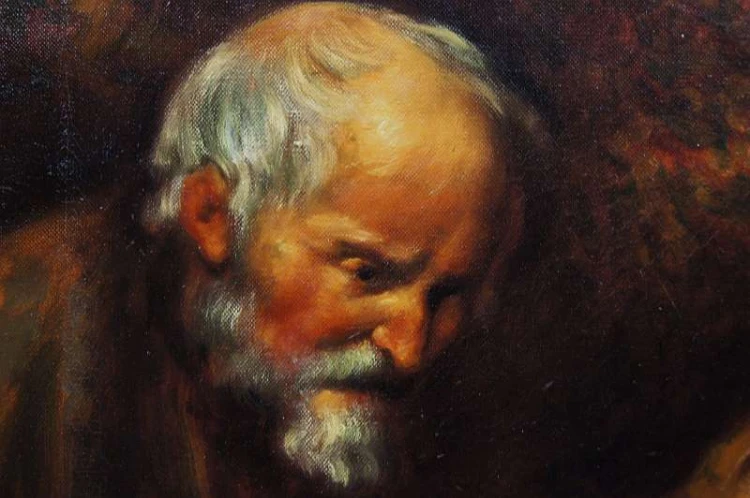 Stary obraz Święta rodzina odpoczynek Robert Vandenhouten