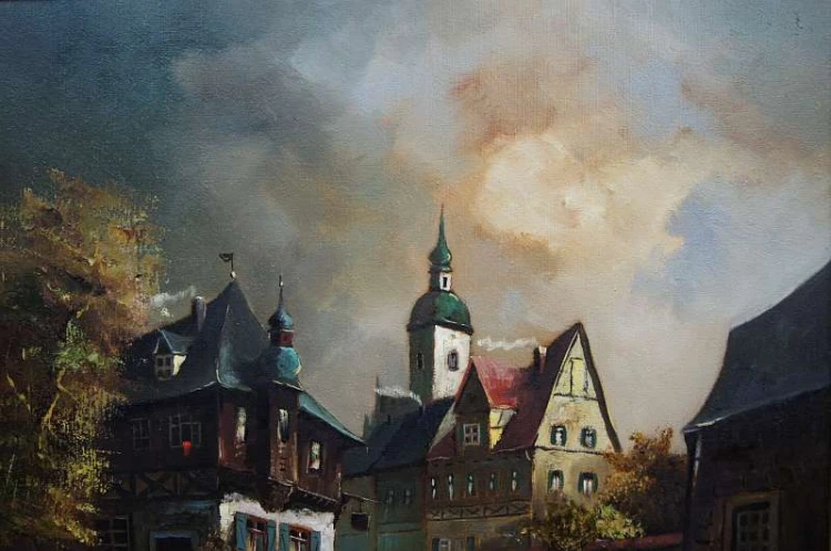 Miasteczko wieczorową porą Michael W. Schneider