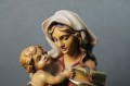 Madonna z dzieciątkiem duża rzeźba w drewnie w polichromii