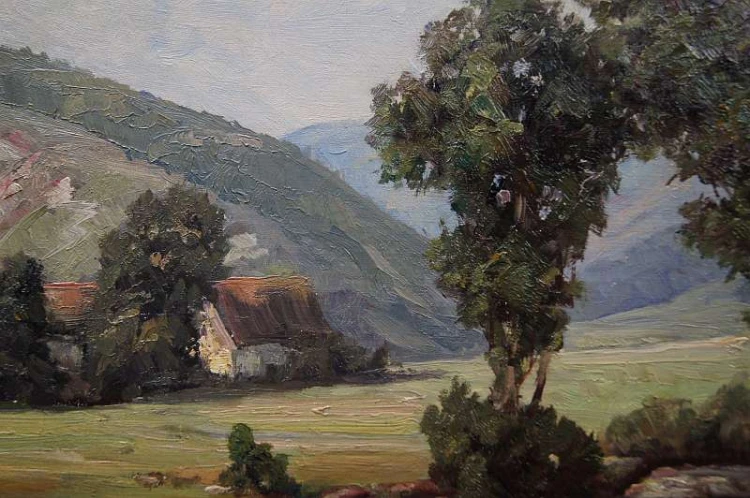 Stary obraz Sudety - August Schubert !!!