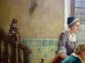 Obraz olejny despoty przy stole Jörg Sommer ur.1881r