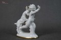 Porcelana Carl Scheidig Figurka Rozbawiony malec z koziołkiem Cudo !!!