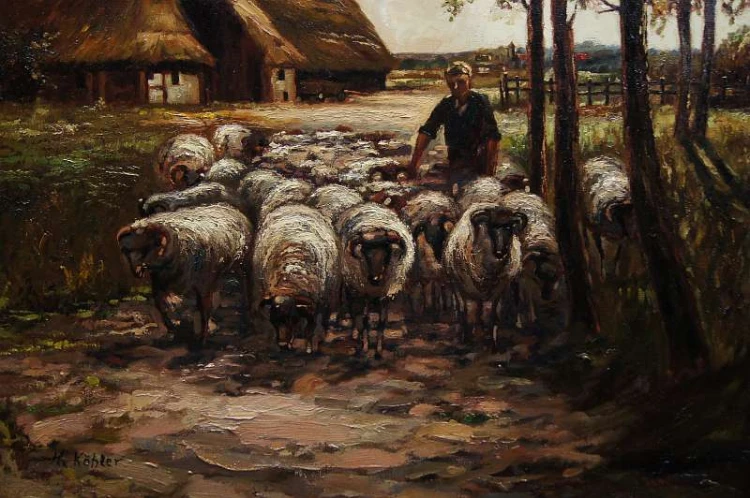Hendrik Kohler Pasterz z owcami Polecam!!!