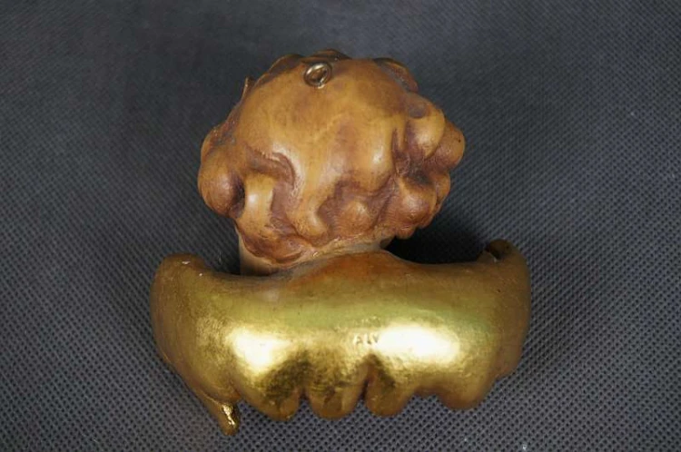 Wyjątkowa główka cherubinka drewniane putto !!!