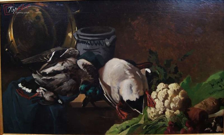 Mega Cenny Obraz!!! Julius Jacob Martwa natura 1882r
