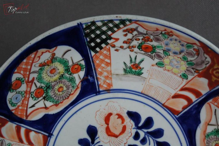 Japonia Imari kolekcjonerski talerz 1