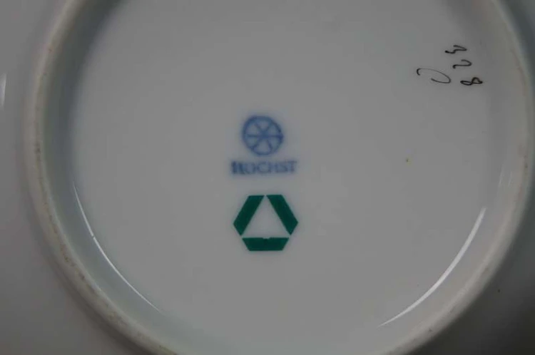 Hochst espresso ręcznie malowane kwiaty