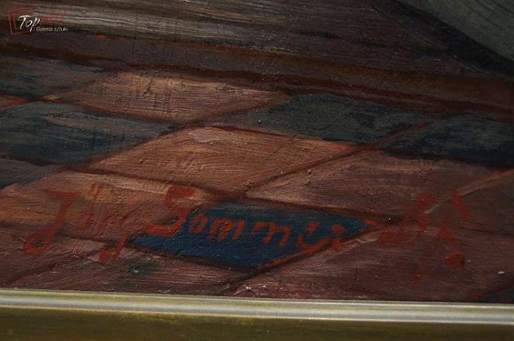 Stary obraz Męski Dyskurs JÖRG SOMMER ur1881 r