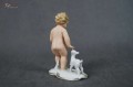Porcelana Gerold .Figurka brzdąca z koźlęciem. Okaz !!!