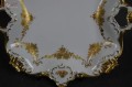 Cudowna złocona porcelanowa patera Kaiser