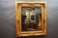 Stary obraz Scena we wnętrzu Jörg Sommer ur.1881r 