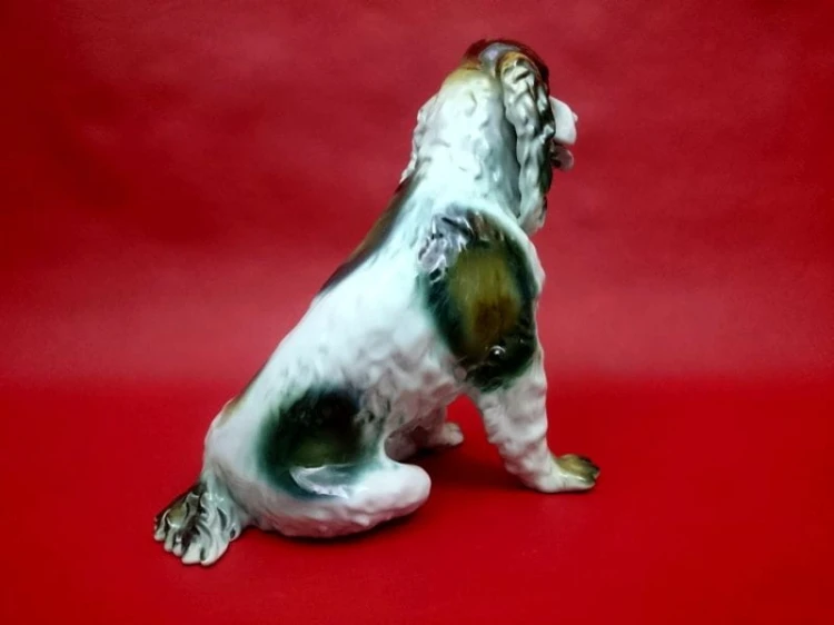 Porcelana JRJS CLUJ olbrzymia figura Cocker Spaniel