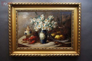 Georg Claus Martwa Natura z Narcyzami Cudo!!!