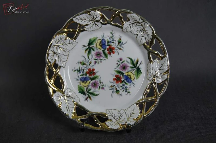 Śląsk porcelanowa patera talerz XIX wiek
