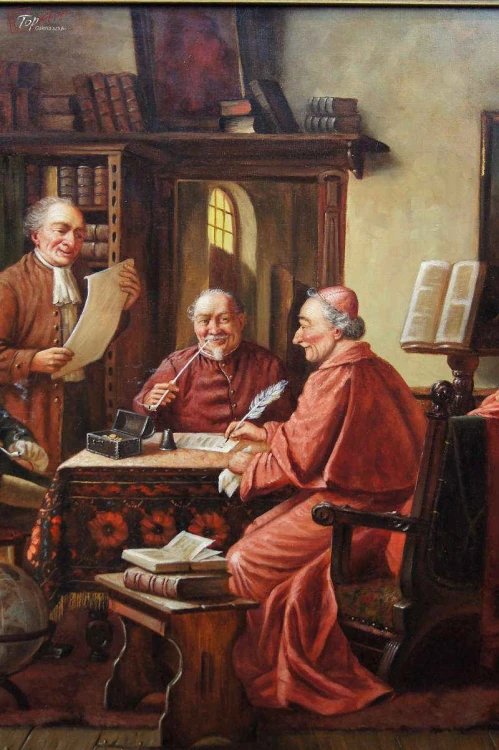 Obraz Olejny Claus Becker Negocjacje Polecam!!!