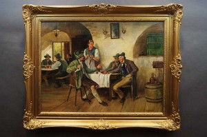 Stary obraz biesiada w oberży - Willy Lichtschlag