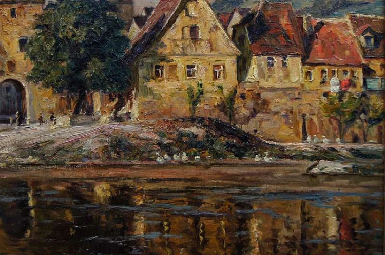 Barwny dawny Rothenburg Paul Sollmann - Polecam !!!