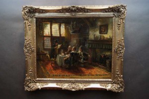 Oskar Urbahn Ważne wieści stary cenny obraz Polecam rarytas !!!