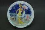 Limoges dekoracyjny talerz z modą Fr. Ganeau 1935 r.