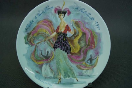 Limoges talerz z modą Fr. Ganeau 1910 r.