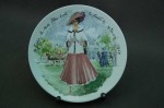Limoges uroczy talerz z modą Fr. Ganeau 1947 r.