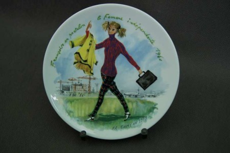 Limoges moda z lat 60 talerz Fr. Ganeau 1960 r.