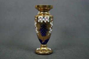 Śliczny wazon oblany złotem Egermann !!!