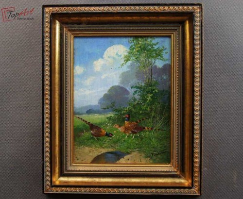 Eugen Frank - Colon Bażanty dekoracyjny obraz !!!