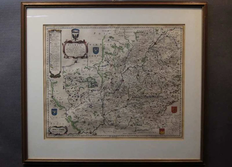 Silesia - Dolny Śląsk Mapa Johannes Janssonius 1640 rok