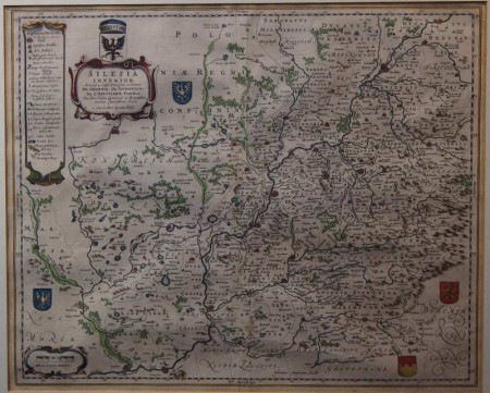 Silesia - Dolny Śląsk Mapa Johannes Janssonius 1640 rok